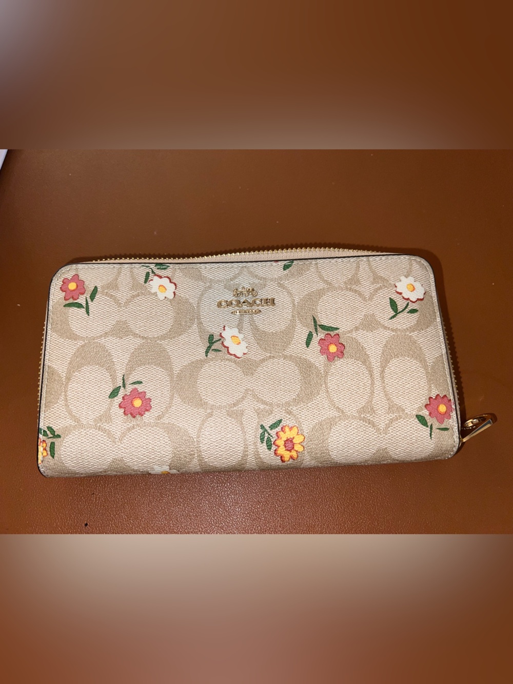 Coach Signature Zip Wallet